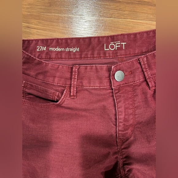 LOFT Modern Straight Corduroy Pants Women’s Size 27/4 - Picture 4 of 8